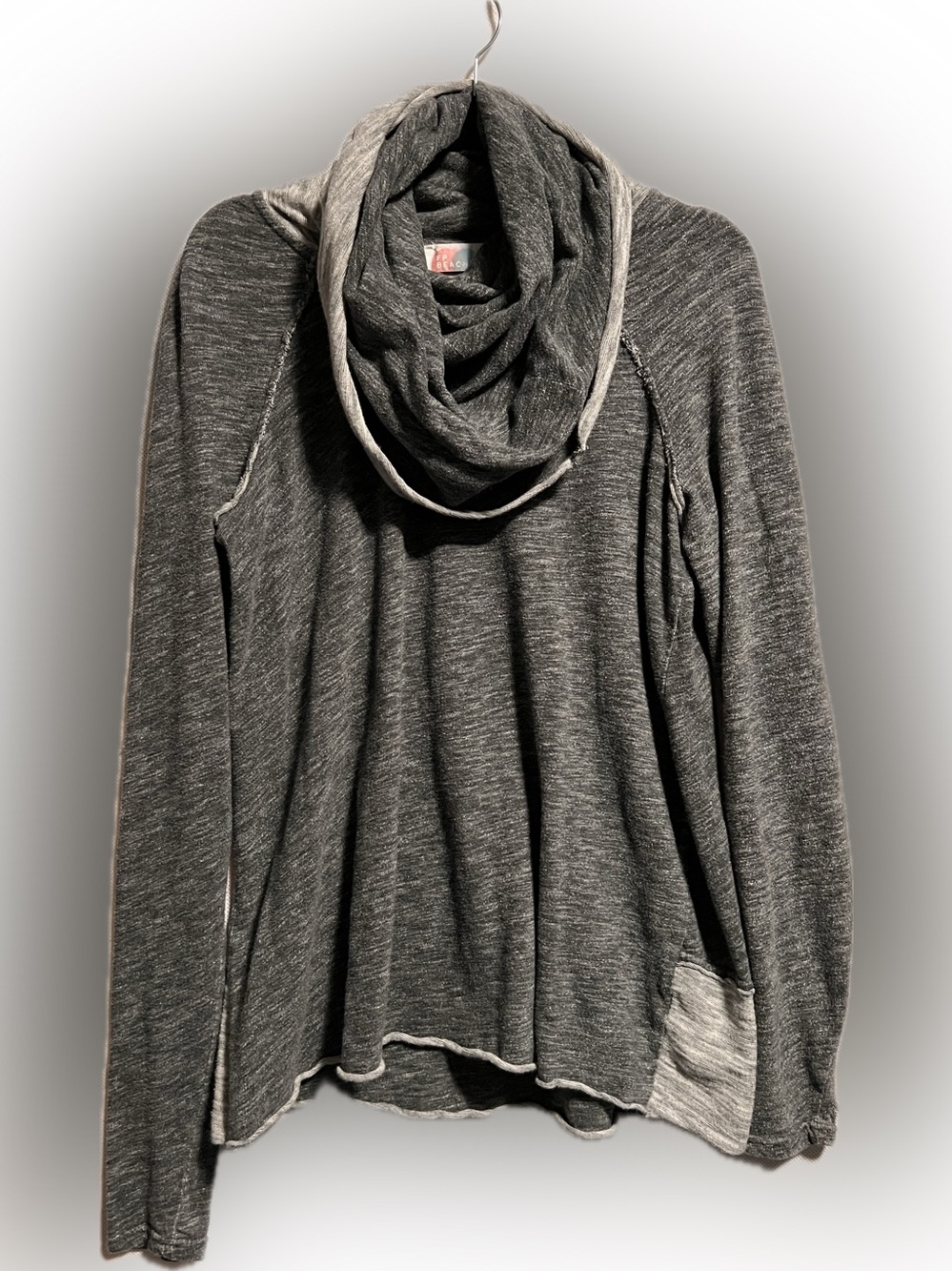 FREE PEOPLE BEACH Cocoon Cowl Pullover in Charcoal | ONE SIZE/BODY